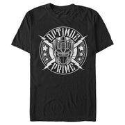 Men's Transformers Optimus Prime Rock Badge  Adult T-Shirt