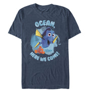 Men's Finding Dory Ocean Here We Come  Adult T-Shirt