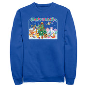 Men's Pokemon Happy Holidays Crew  Adult Sweatshirt