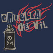 Men's Cruella Spray Flames Logo  Adult T-Shirt