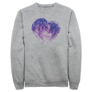 Men's Avatar: The Way of Water Neytiri and Jake Sully Watercolor Heart  Adult Sweatshirt