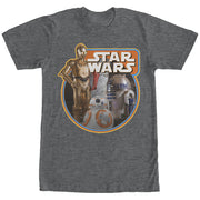 Men's Star Wars The Force Awakens Retro Droids  Adult T-Shirt