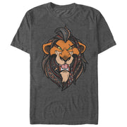 Men's Lion King Scar Decorative Mane  Adult T-Shirt