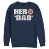 Men's Marvel Hero Dad Captain America Shield  Adult Sweatshirt