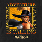 Men's Puss in Boots: The Last Wish Adventure is Calling  Adult T-Shirt