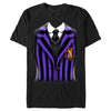 Men's Wednesday Nevermore Academy Uniform Purple  Adult T-Shirt