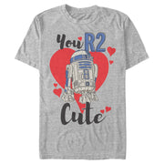 Men's Star Wars Valentine's Day You R2 Cute  Adult T-Shirt