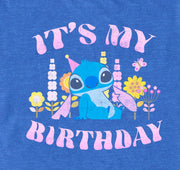 Men's Lilo & Stitch It's My Birthday Distressed  Adult T-Shirt