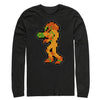 Men's Nintendo Metroid Pixelated Samus  Adult Long Sleeve Shirt