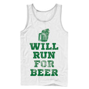 Men's CHIN UP Running For Beer  Adult Tank Top