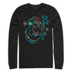 Men's The Little Mermaid Ariel Neon Light Print  Adult Long Sleeve Shirt