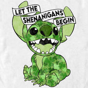 Men's Lilo & Stitch St. Patrick's Day Stitch Let the Shenanigans Begin  Adult T-Shirt