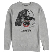 Men's Cruella Look Fabulous Drawing  Adult Sweatshirt