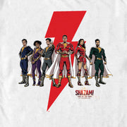 Men's Shazam! Fury of the Gods Heroes Group Portrait  Adult T-Shirt