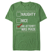 Men's Lost Gods Christmas Attempt List  Adult T-Shirt