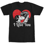 Men's Star Wars Han and Leia I Love You Heart  Adult T-Shirt