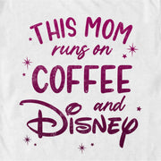 Men's Disney This Mom Runs On Coffee  Adult T-Shirt