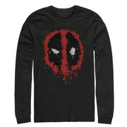 Men's Marvel Deadpool Splatter Icon  Adult Long Sleeve Shirt