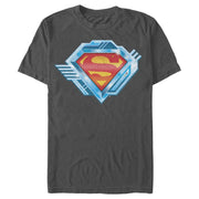 Men's Superman Logo Chrome Machine  Adult T-Shirt