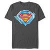 Men's Superman Logo Chrome Machine  Adult T-Shirt