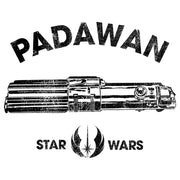 Men's Star Wars Distressed Padawan Lightsaber  Adult Baseball Tee