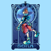 Men's Kingdom Hearts Re: Chain of Memories Sora Mirror Portrait  Adult T-Shirt