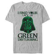 Men's Star Wars St. Patrick's Day Darth Vader I Find your Lack of Green Disturbing  Adult T-Shirt