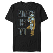 Men's Star Wars: The Mandalorian Father's Day Mando Galaxy's Best Dad  Adult T-Shirt