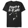 Men's Power Rangers Black Ranger Jump Kick  Adult T-Shirt