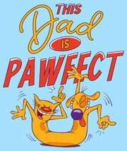 Men's Catdog This Dad is Pawfect  Adult T-Shirt