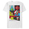 Men's Nintendo Super Mario Geometric 8 Bit Retro Characters  Adult T-Shirt