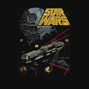 Men's Star Wars Millennium Falcon Battle  Adult Long Sleeve Shirt