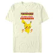 Men's Pokemon Get Ready to Battle Pikachu Retro  Adult T-Shirt