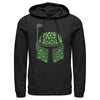 Men's Star Wars St. Patrick's Day Boba Fett Clover Helmet  Adult Pull Over Hoodie