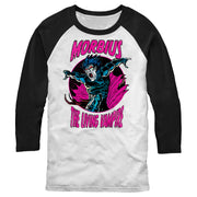 Men's Marvel Comic Morbius Circle  Adult Baseball Tee