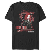 Men's Marvel Black Widow Stealth Barcode  Adult T-Shirt