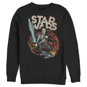 Men's Star Wars: The Rise of Skywalker Rey Retro Swirl  Adult Sweatshirt