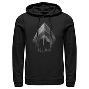 Men's Zack Snyder Justice League Aquaman Silver Logo  Adult Pull Over Hoodie