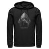 Men's Zack Snyder Justice League Aquaman Silver Logo  Adult Pull Over Hoodie