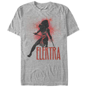 Men's Marvel Elektra Spray Paint Print  Adult T-Shirt