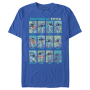 Men's Lilo & Stitch Emotions of 626  Adult T-Shirt