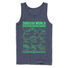 Men's Jurassic World: Fallen Kingdom Dinosaur Identification Card  Adult Tank Top