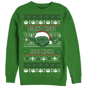 Men's Star Wars Ugly Christmas Yoda Silent Night  Adult Sweatshirt