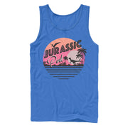 Men's Jurassic Park Retro Postcard  Adult Tank Top