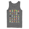 Men's Nintendo Super Mario Bros Character Guide  Adult Tank Top