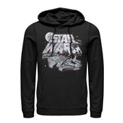 Men's Star Wars Millennium Falcon TIE Advanced  Adult Pull Over Hoodie