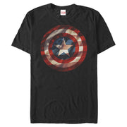 Men's Marvel Captain America Shield Flag  Adult T-Shirt