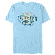 Men's Peter Pan & Wendy Take Me to Never Land Distressed Logo  Adult T-Shirt