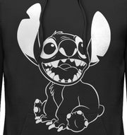 Men's Lilo & Stitch Negative Black and White  Adult Pull Over Hoodie