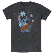 Men's Lilo & Stitch Floral Ukulele Dance  Adult T-Shirt